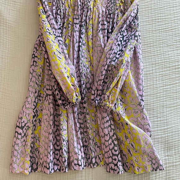 GANNI pink and yellow animal printed midi dress - Picture 8 of 8